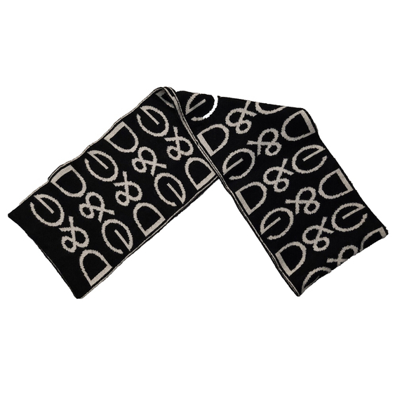 Dolce & Gabbana D&G Black & Off White Reversible Heavy Wool Scarf Pre-owned - Picture 2 of 16